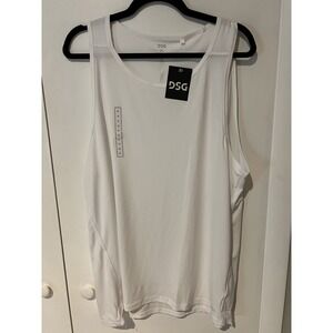 NWT DSG Men's Tank Top Pure White Size XL Running Training Gymwear Wicking